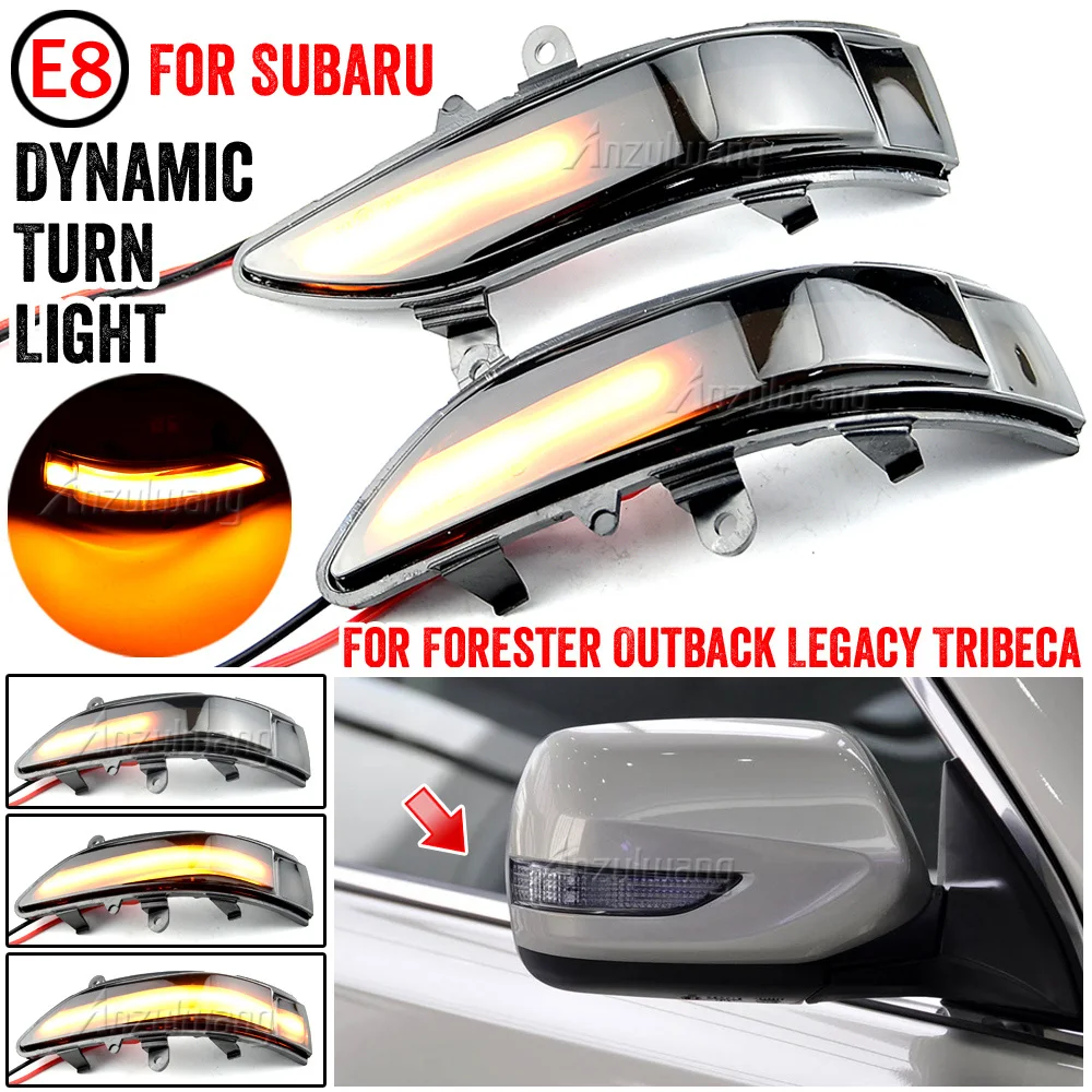 

Car LED Dynamic Turn Signal Lights For Subaru Forester Tribeca Side Mirror Blinker Indicator For Subaru Outback Legacy 2008-2011