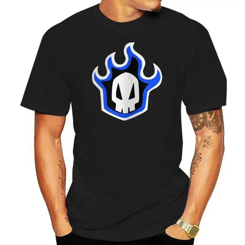 Camiseta con logotipo de calavera Bleach Gokon Tekkou para hombre, camisa de Anime de llamas, Manga Tite Kubo, fresca, informal, orgullo, Unisex, moda gratis