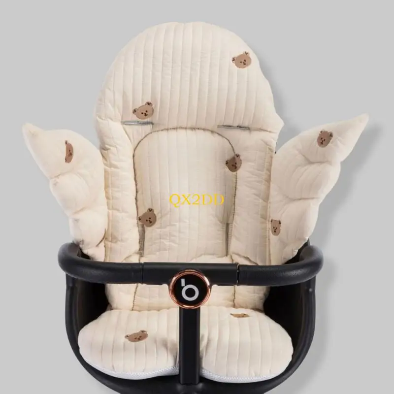 QX2D Pushchair Liners for Stroller Cushion All-Season Soft Cotton Babies