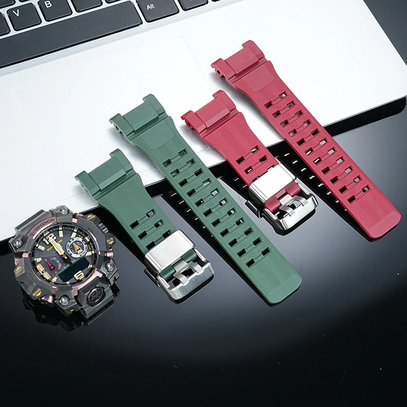 Harzuhrenarmband für Casio GSHOCK Big Mud King 3. Generation GWG-B1000 Kerbe spezieller Stahlring wasserdichter Herrenarmbandgürtel