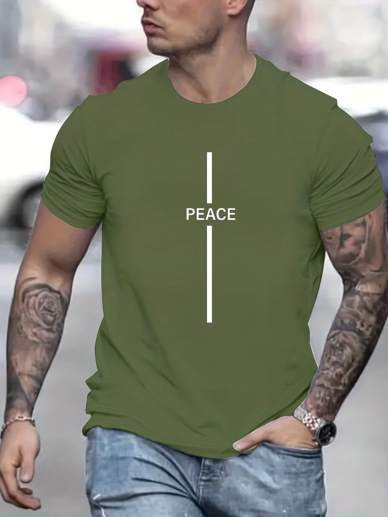 

Men's Summer T-shirt Refreshing And Breathable Printing Round Neck Street Casual Fashion Leisure Men's And Women's Style