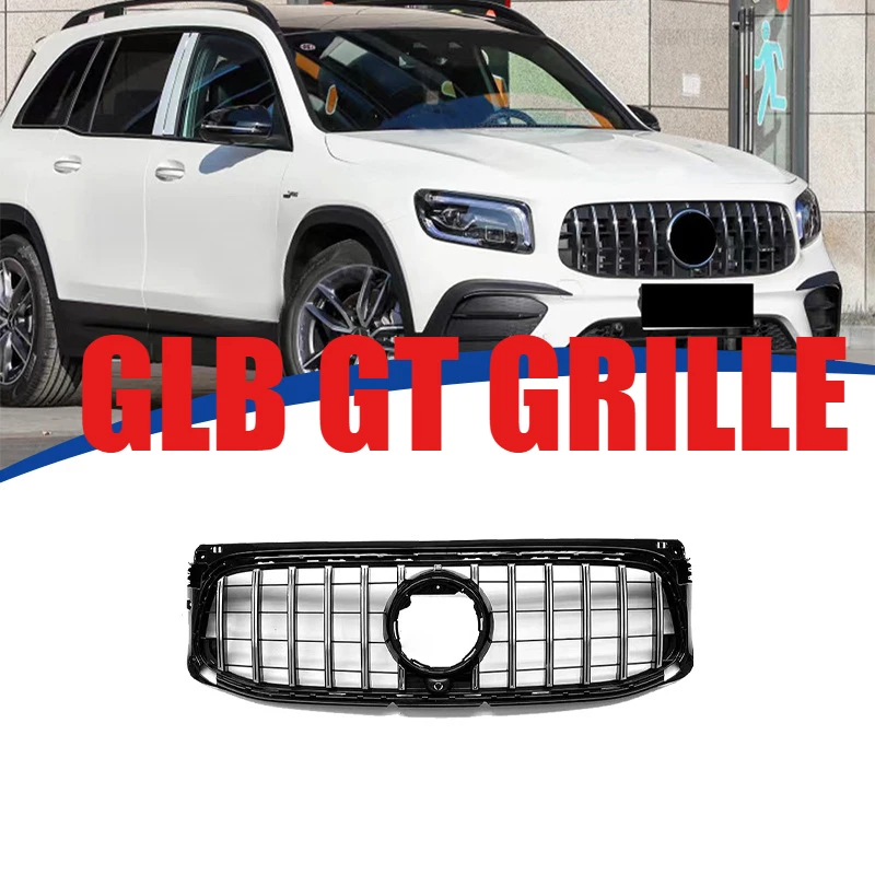 Suitable for 2020-2023 Mercedes Benz GLB Sport GT vertical grille Front Racing Grille Grill Mask Cover Trims Front Hood Grills