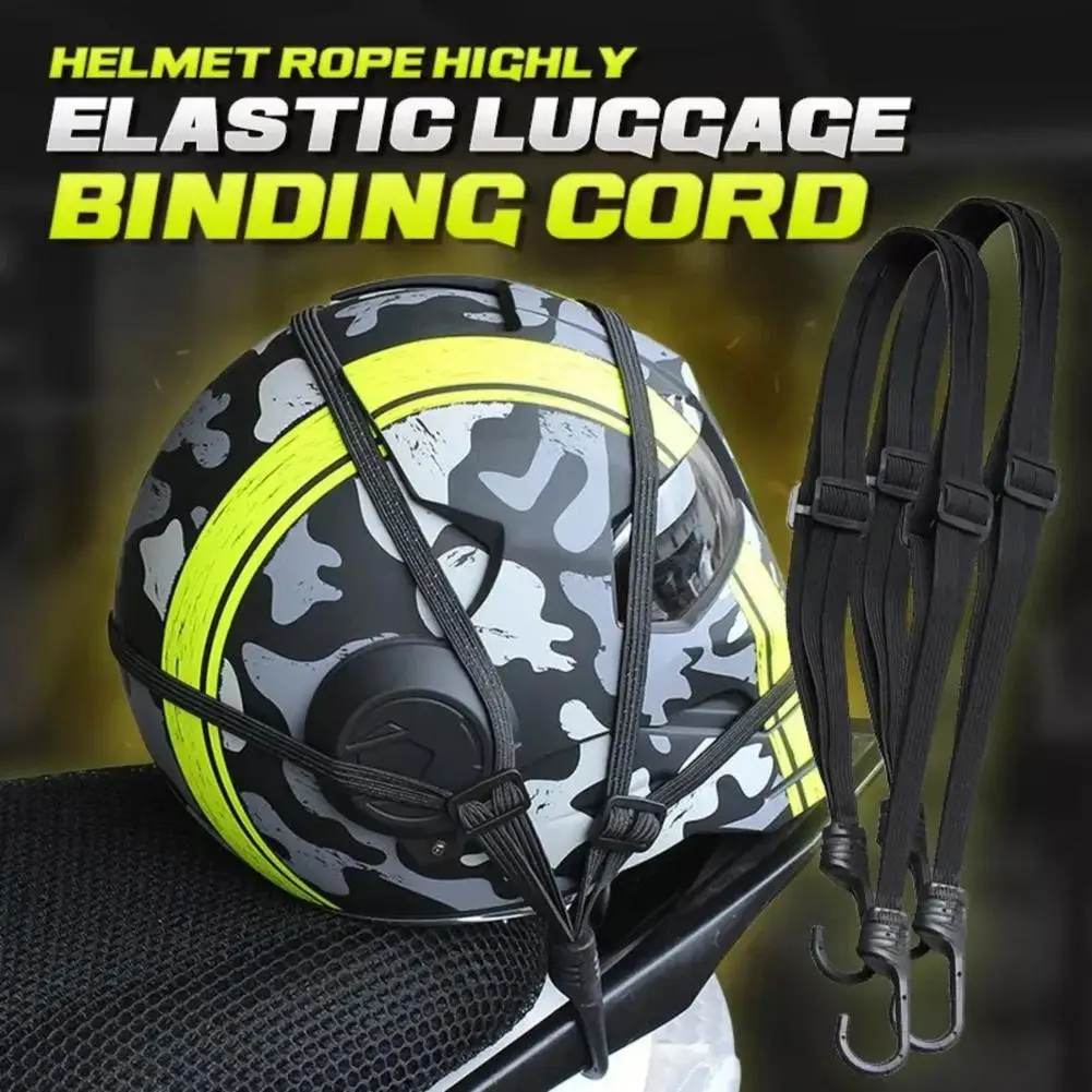 

Motorcycle Helmet Rope Luggage Elastic Rope, Luggage Helmet Retractable Mesh Elastic Rope Strap Motorcycle Bungee Cord With Hook