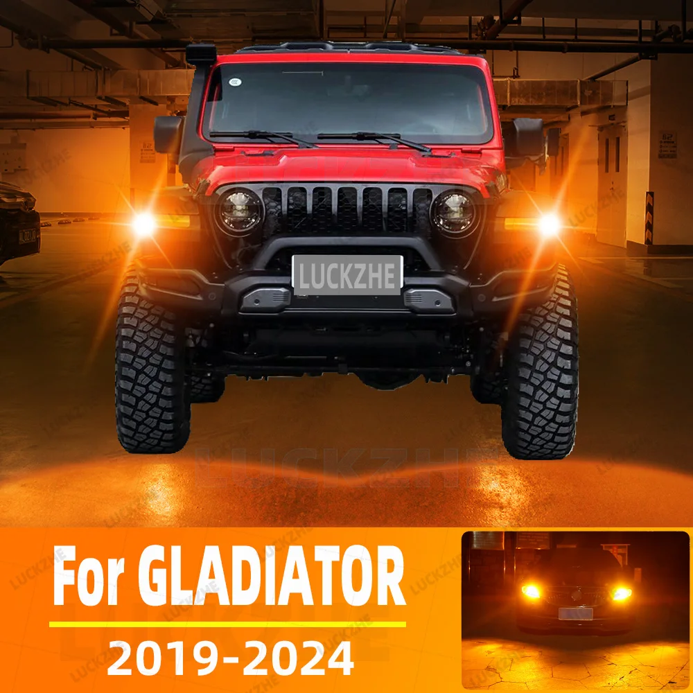 

2pcs Car LED Turn Signal Direction Indicator Lamp Lights Bulbs Amber Front/Rear For Jeep GLADIATOR 2 2019-2021 2022 2023 2024