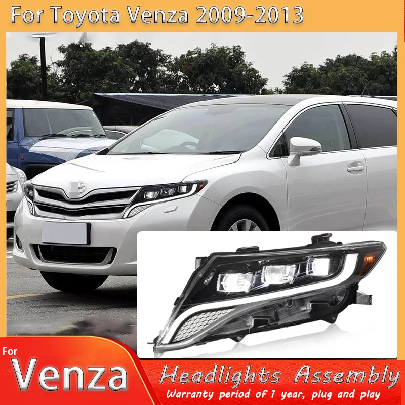 

Car styling Headlights + Taillight For Toyota Venza 2009 2010 2012-2013 full LED Assembly Upgrade Projector Lens Accessories Kit