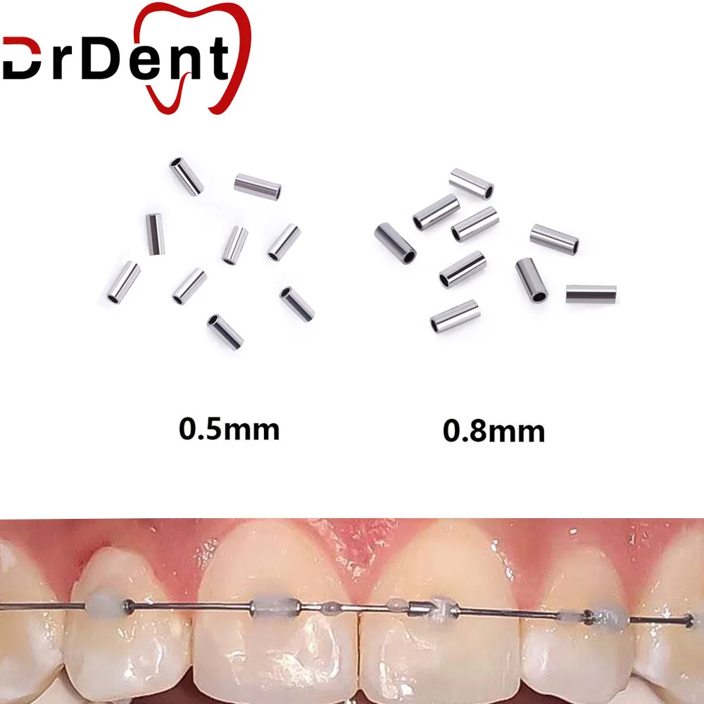 Ganci crimpabili ortodontici dentali Mini stop 0.5mm e 0.8mm tappo ad arco chiuso odontoiatria strumento Ortodoncia