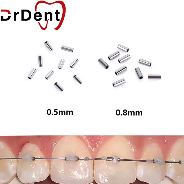 Dental ortodontyczne haczyki zaciskane Mini zatrzymuje 0,5 mm i 0,8 mm zamknięty korek łukowy stomatologia narzędzie Ortodoncia