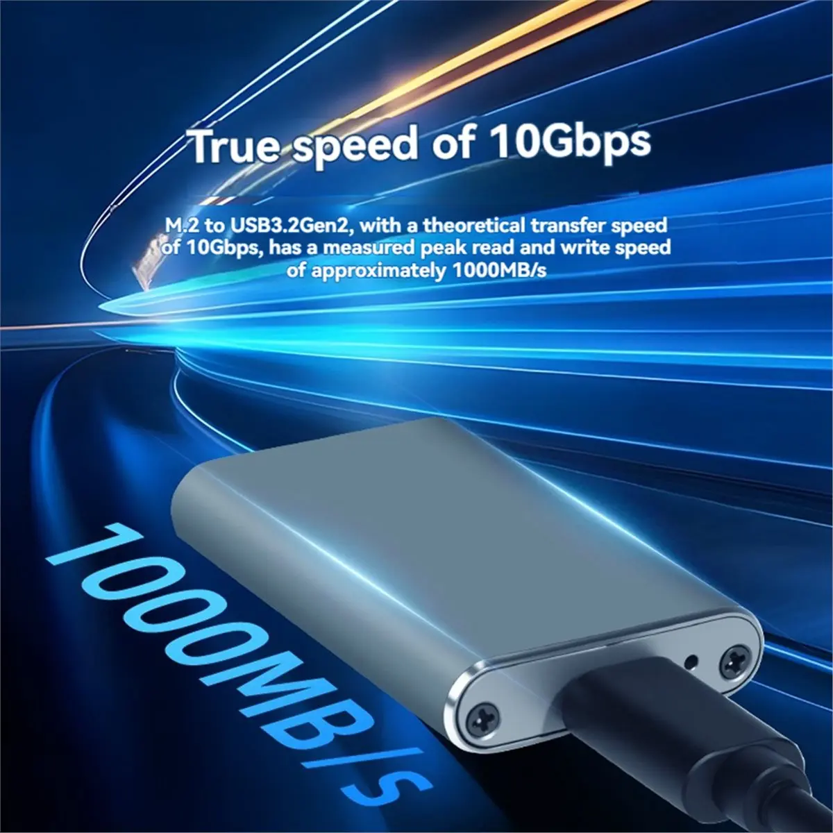 doyme M.2 NVMe SSD Enclosure - Aluminum Type C 3.2 Gen2 10Gbps SSD Case M.2 NVMe Portable External Storage Case for 2230 SSD