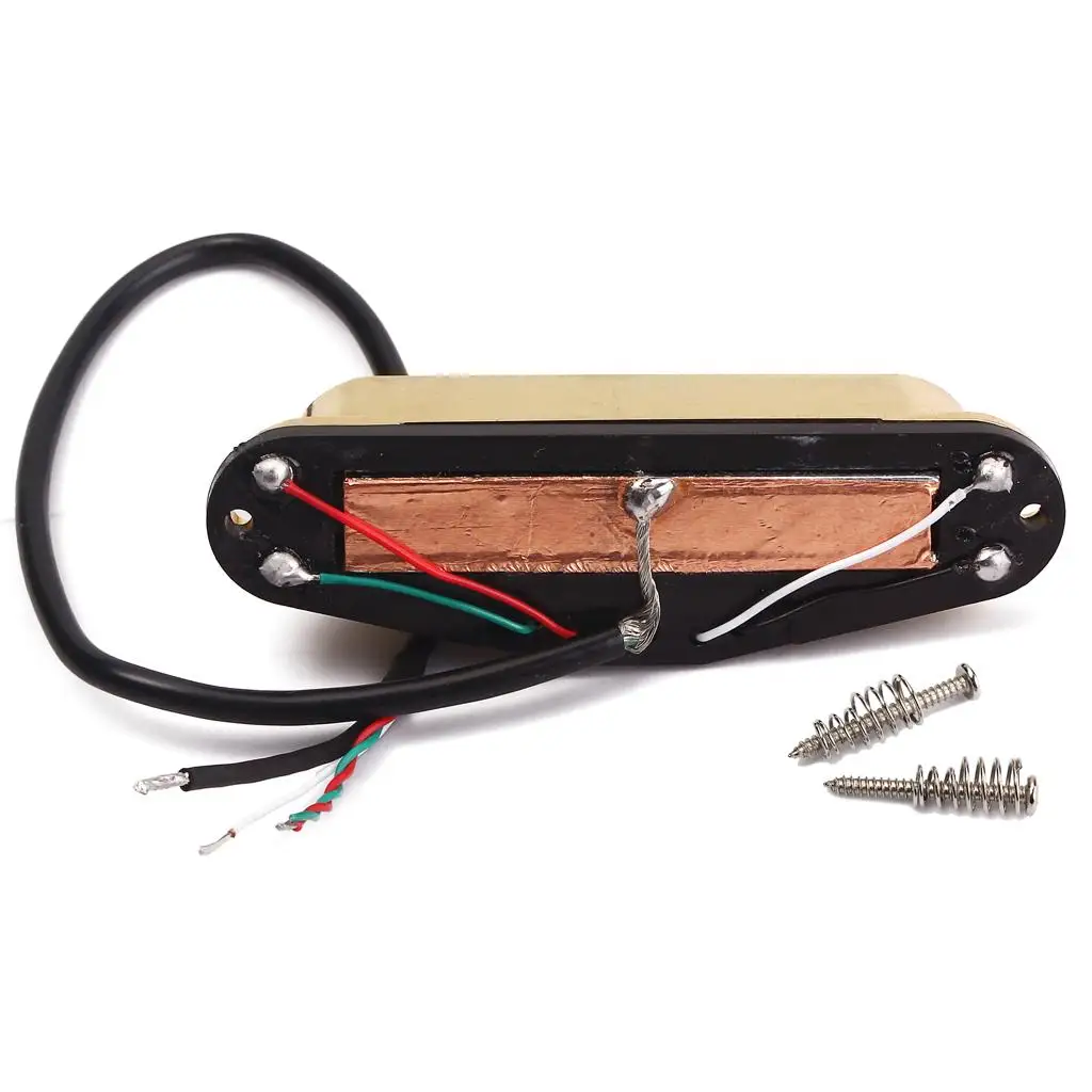 Dual Blade Single Coil Humbucker Neck Pickup 4 Wire Coil Split Quiet Output for Electric Guitar Strat Fit