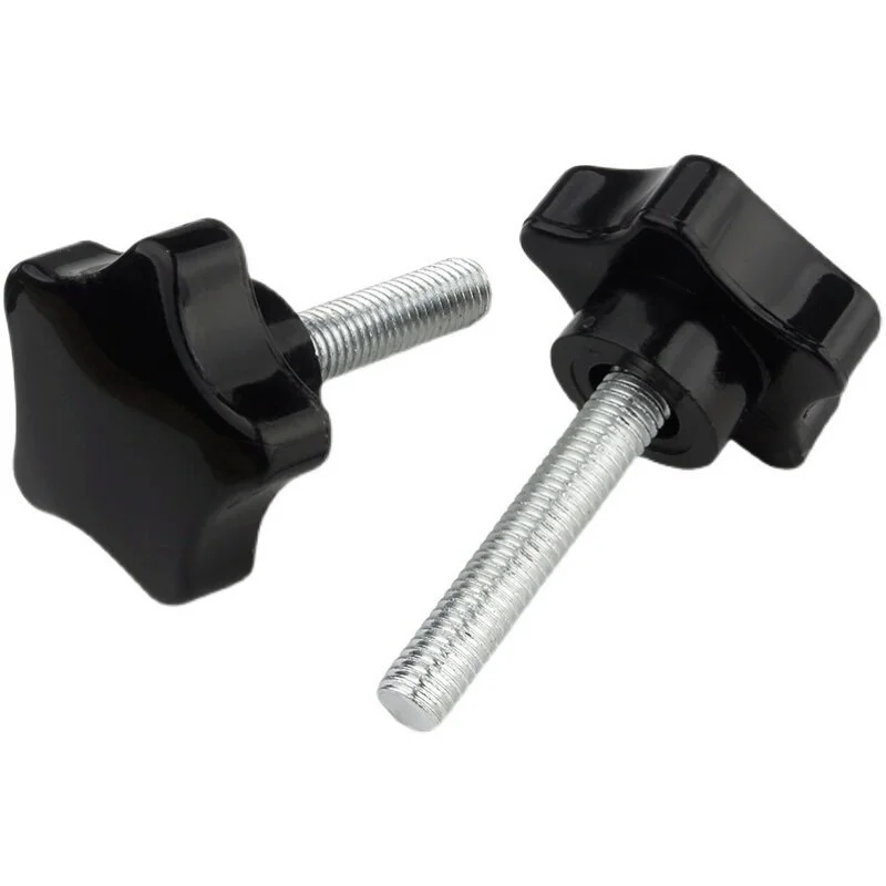 2~5pcs M6M8M10 38# Star Thread Star Shaped Clamping Bolt Plum Bakelite Hand Tighten Thumb Bolt Adjustable Tightness Handle Screw
