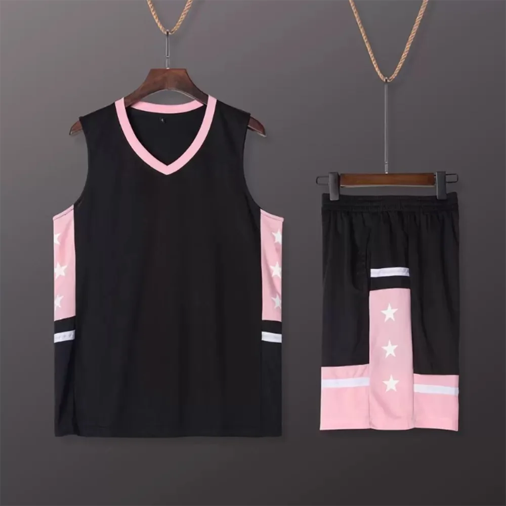 New  Quick Dry Breathable Boys Basketball Jerseys Shirt Sports Shirts and Athletic Shorts Set for Youth Men Women Basketball