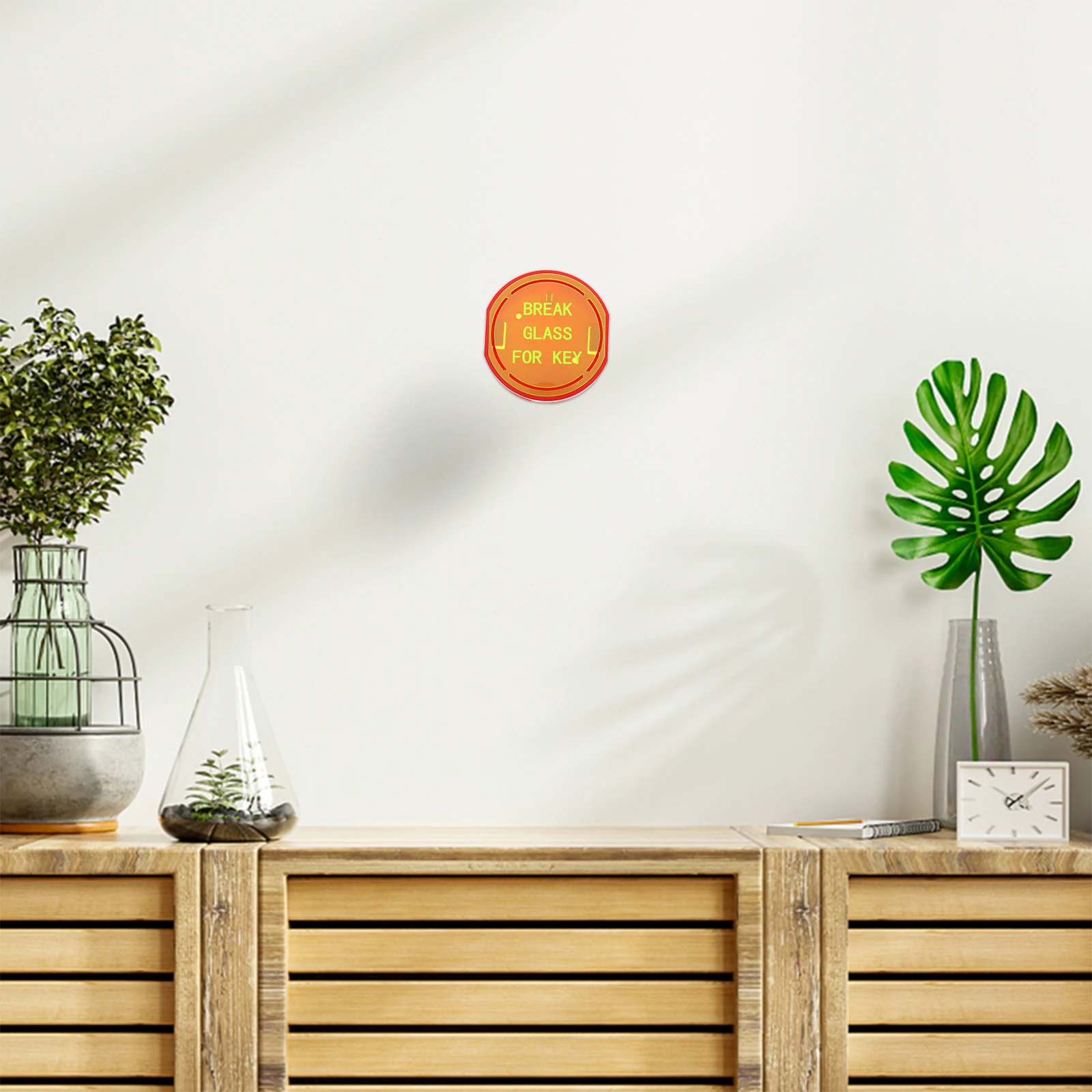 Security Lock Door and Window Emergency Key Box Plastic Break Glass Cash Holder