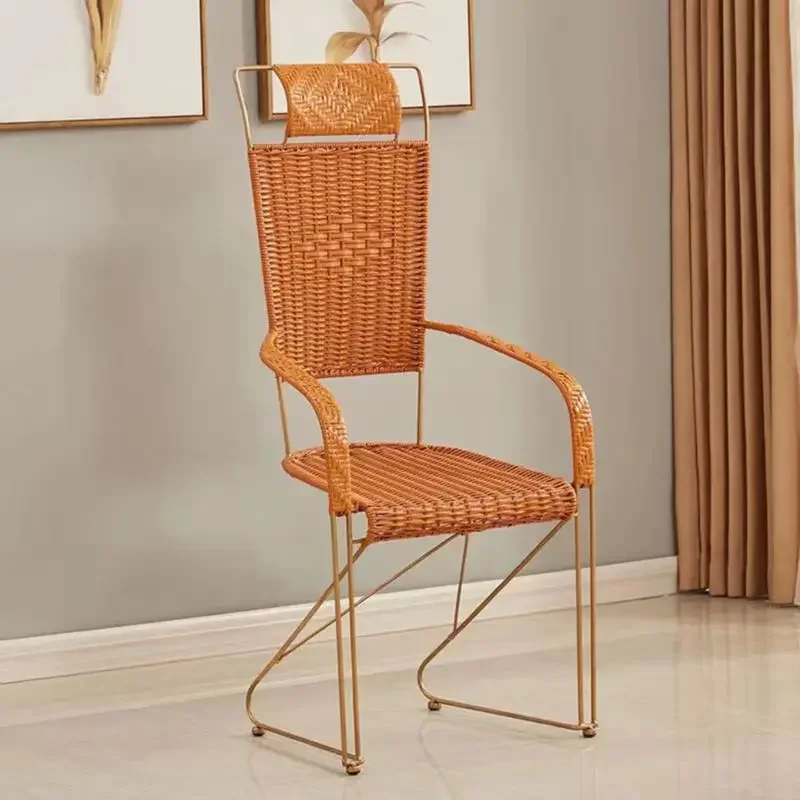 شرفة في الهواء الطلق كرسي الروطان المقوى كرسي مسند الظهر مكتب المنزل المستقرة غير متعب