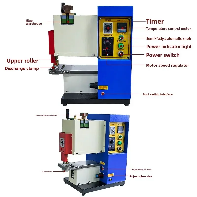 Zipper hot melt adhesive gluing machine, zipper gluing machine bilateral gluing machine