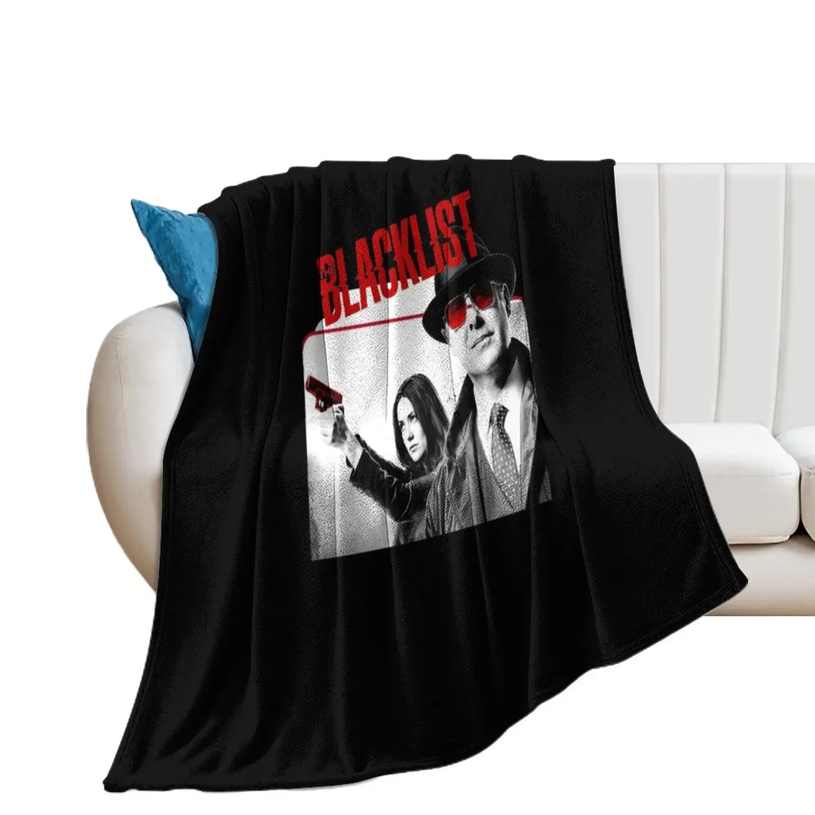 Discover Cool Women's Classic The Blacklist Season T Shirts Black Throw Blanket Shaggy Decorative Beds Blankets