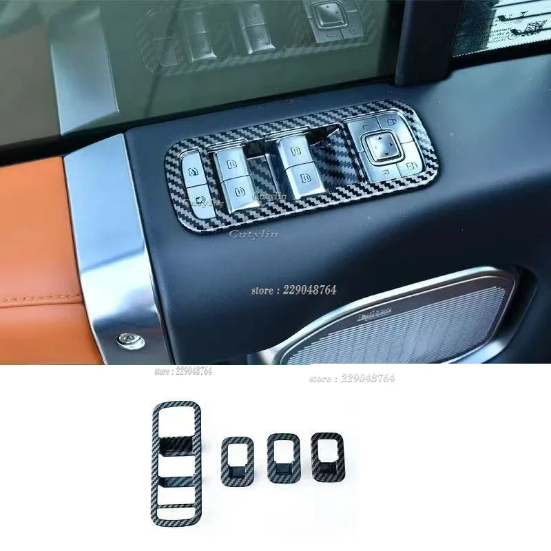 For Chery Jetour G700 2025 2026 ABS Carbon Fiber /black Window Lift Button Cover Switch Panel Cover Trim Interior Accessories