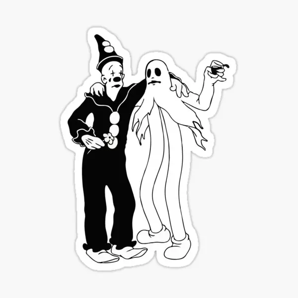 Ghostemane Cartoon Dark Retro Cartoon  5PCS Stickers for Print Water Bottles Window Room Background Funny Car Decorations Kid