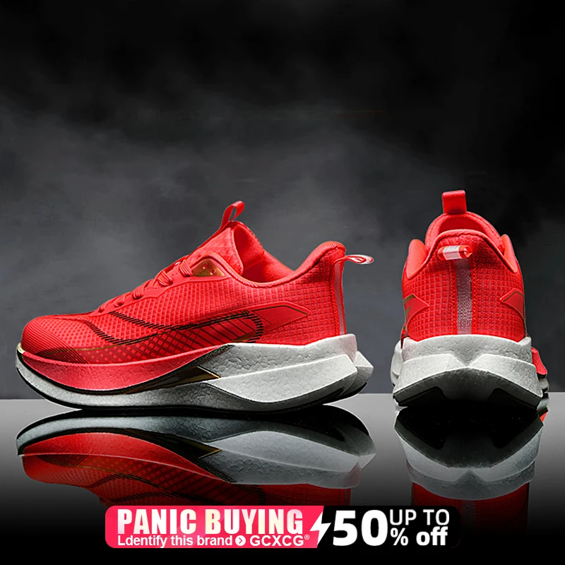 

Carbon Board Marathon Running Shoes Speciality Men Sports Breathable Lightweight Women's Comfortable Athletic Nonskid Sneakers﻿