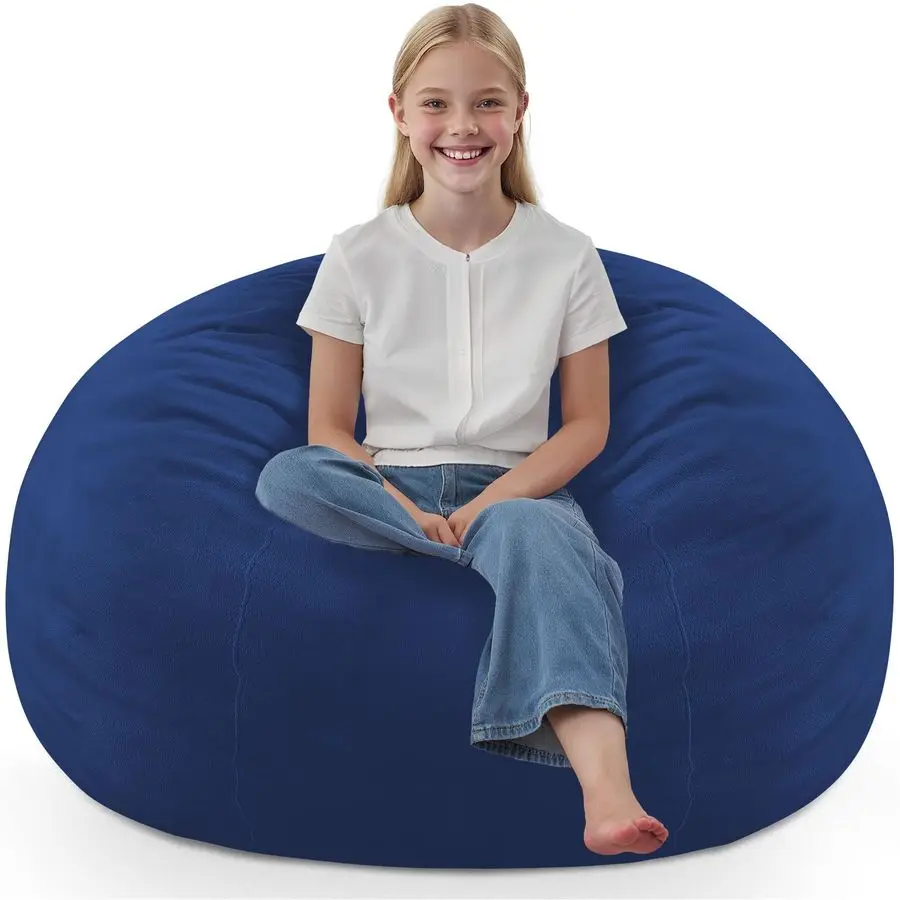 

Bean Bag Chair, Comfy Bean Bag Chairs with Memory Foam Filled, Fluffy Beanbag Sofa with Dutch Velvet Cover, Teardrop BeanBag Cha