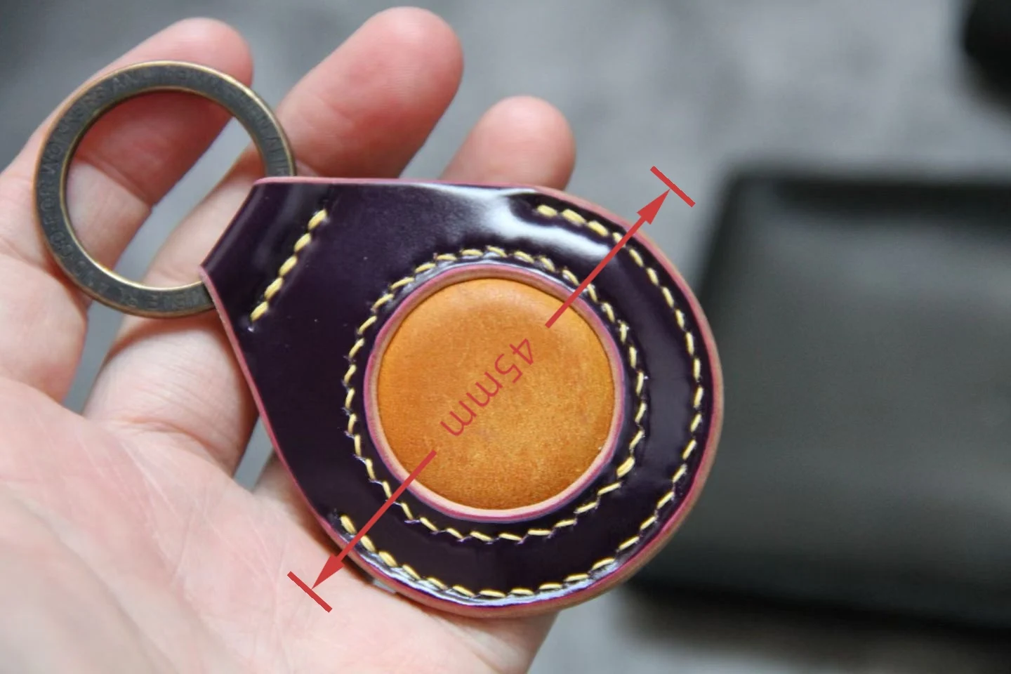 Japan Steel Leather Cutting Die For AirTag Keychain Holder, DIY Leather Craft Knife Mold Wooden Punching Template Handmade