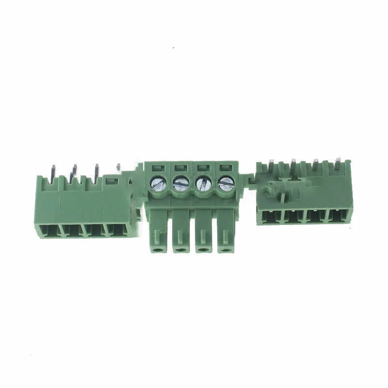 3.81MM green plug-in type 15EDG curved needle + straight needle 2P/3P/4P/5/6/7/8P/9/10P wiring terminal