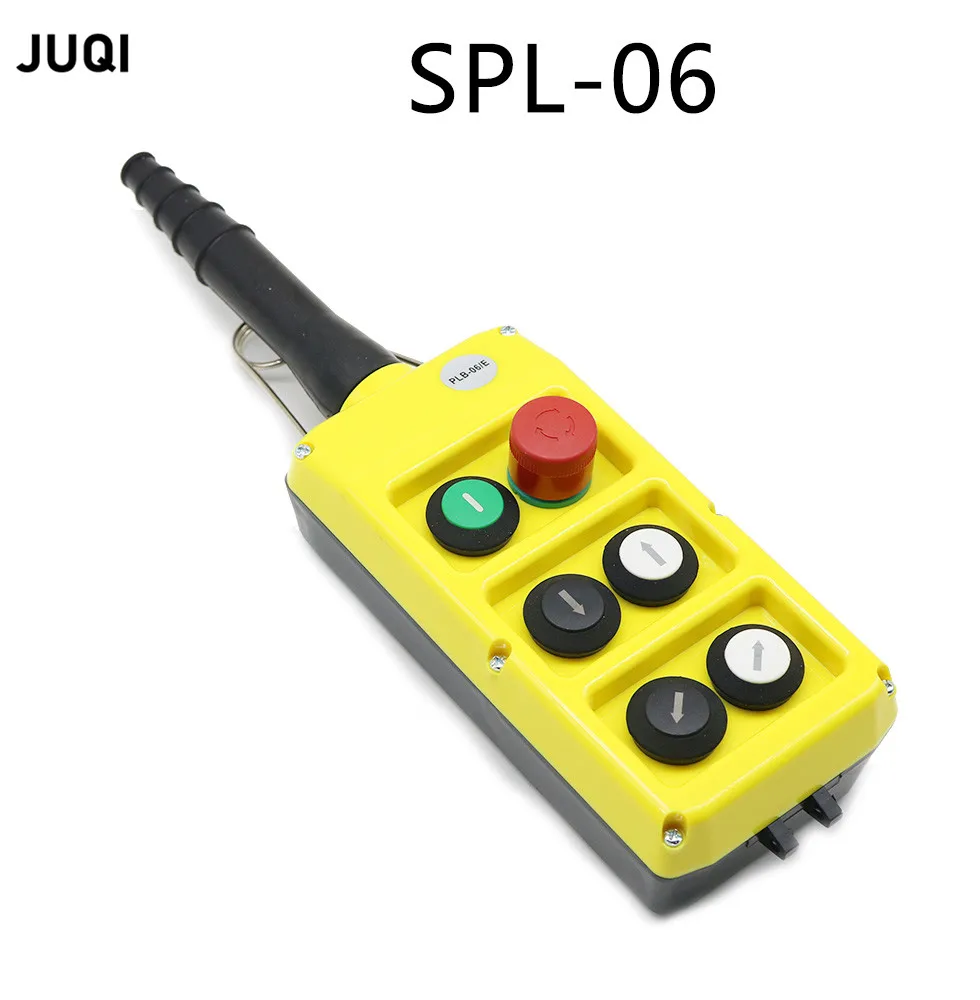 PLB-06 button crane handle hanging waterproof button box double row button switch with emergency stop