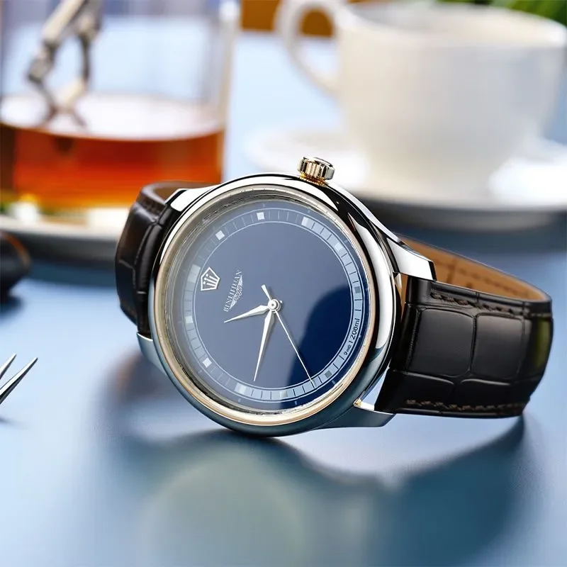 New 2025 Authentic Men's Quartz Watch Korean Edition Classic High-End Waterproof Fashionable Simple Handsome Timepiece Gift