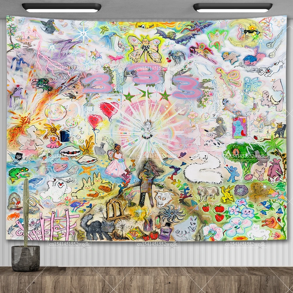 Bladee Tapestry Wall Hanging Art Posters For Bedroom Hip Pop Music Album Meme Tapestrys Party Backdrop Home Decoration