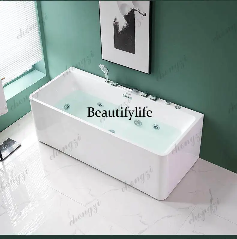 Acrylic household constant temperature surf Jacuzzi K1709T small apartment free-standing, rectangular bathtub