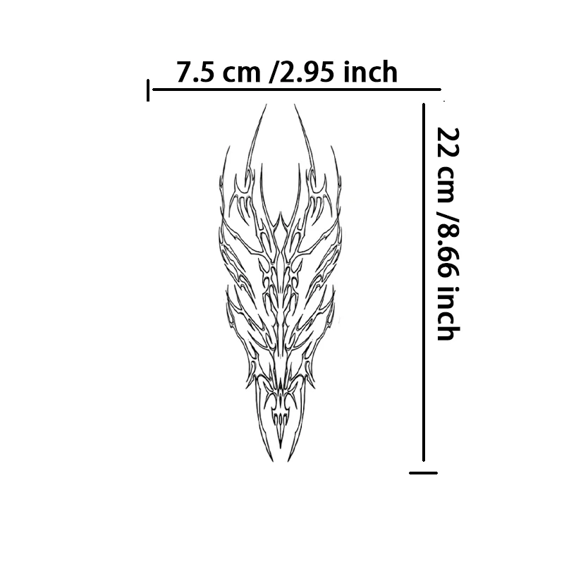Fake Tatto Dark Skull Mechanical Herbal Juice Tattoo Sticker Sexy Hotwife Half Arm Abdomen Waterproof Temporary Tattoos Man Punk