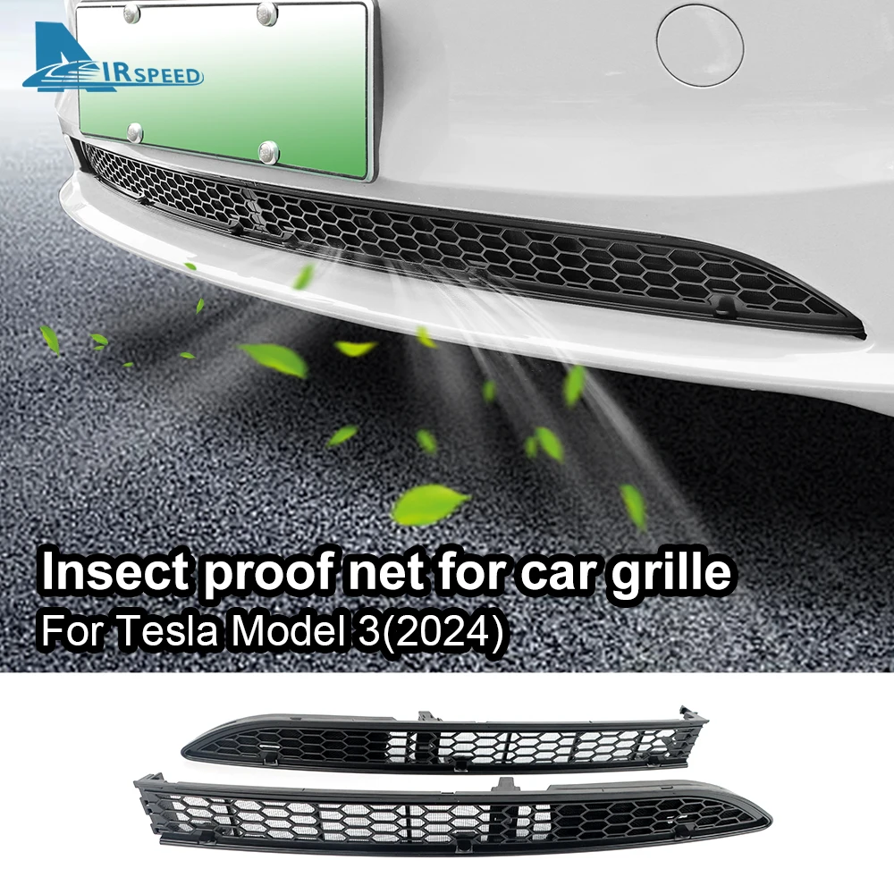 Lower Bumper Anti Insect Net for Tesla Model 3 Highland 2024 Anti Dust Proof Inner Vent Grille Cover Insect-proof Front Cover