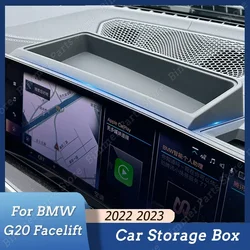 BMW 3 시리즈 G20 Facelift 2022 2023 자동차 중앙 콘솔 네비게이션 스크린 보관함 주최자 블랙 인테리어 액세서리