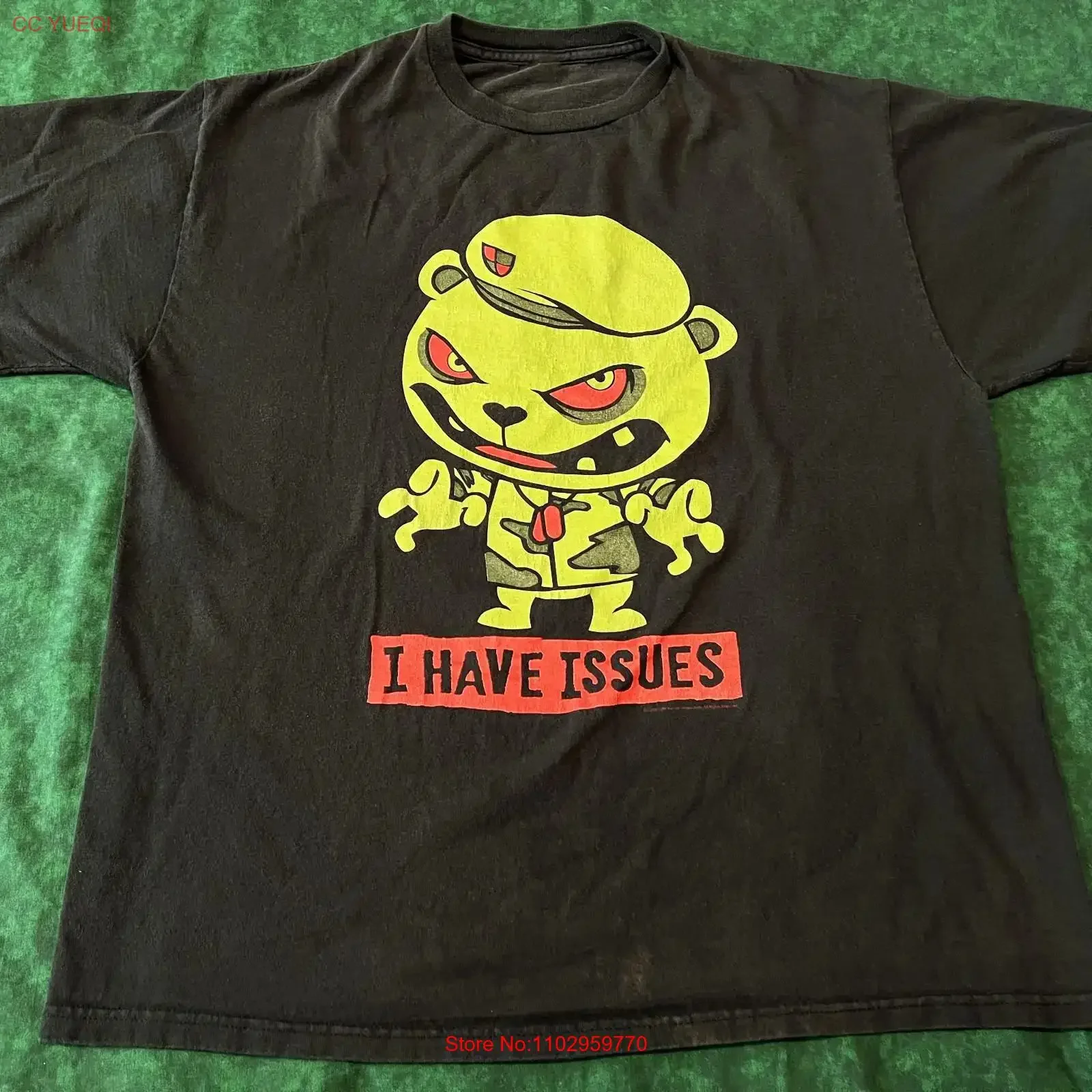 Happy Tree Friends Flippy 'I Have Issues' T-Shirt S 5XL Vintage Washed Designer-Kleidung Vielseitig Bequem Stilvoll