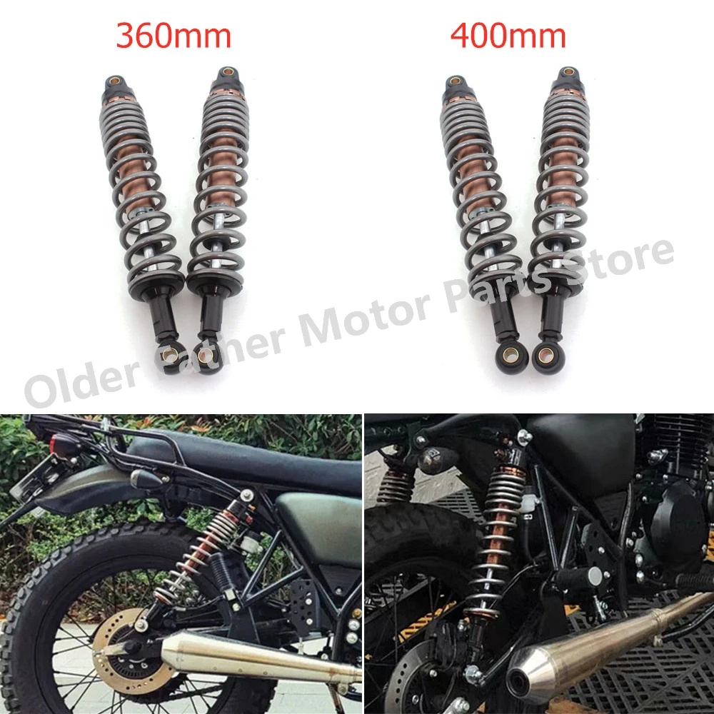 

360mm 400mm Motorcycle Shock Absorber For Honda Yamaha Kawasaki Suzuki Air Protection Falling Shocks Absorbers Spring Suspension