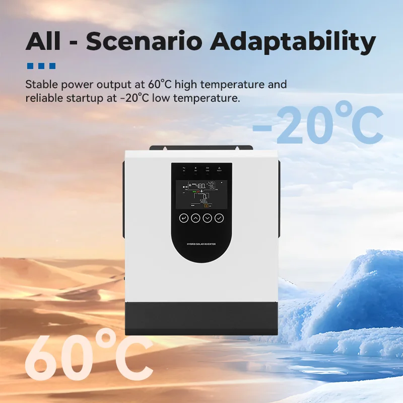 1.5kW 12V Pure Sine Wave Hybrid Grid Solar Inverter Single Output 220VAC LED Display 60Hz AC 99.9% Efficiency 24 Months Warranty