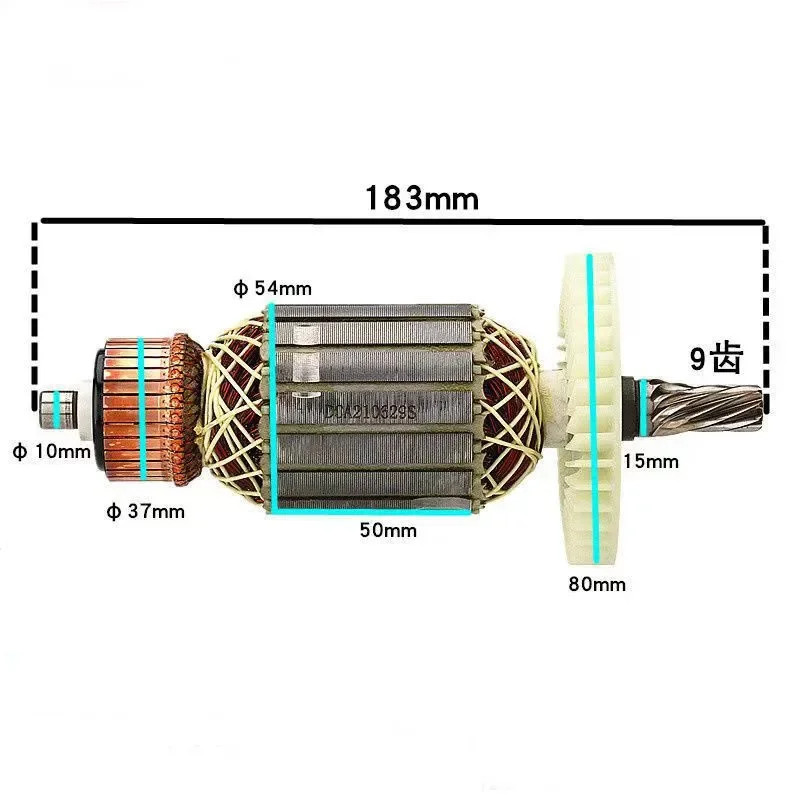 Circular Saw 12mm Drive Shaft Rotor Armature 9 Teeth for MAKITA LS1040 LS1030N LS1040F LH1040