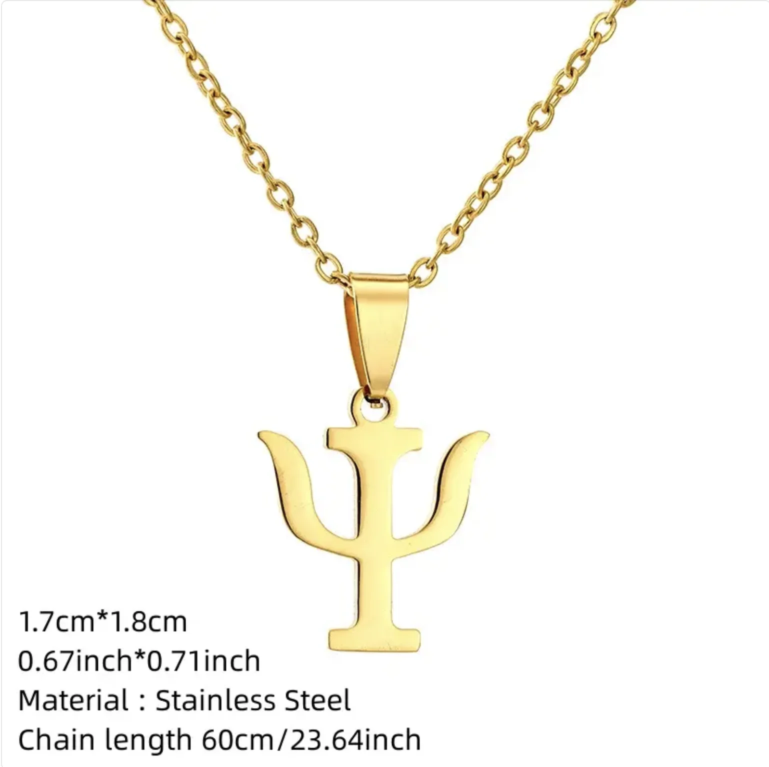 Stainless Steel Creative Psychology Symbol Pendant Necklace Fashion Hip Hop Titanium Steel Necklace