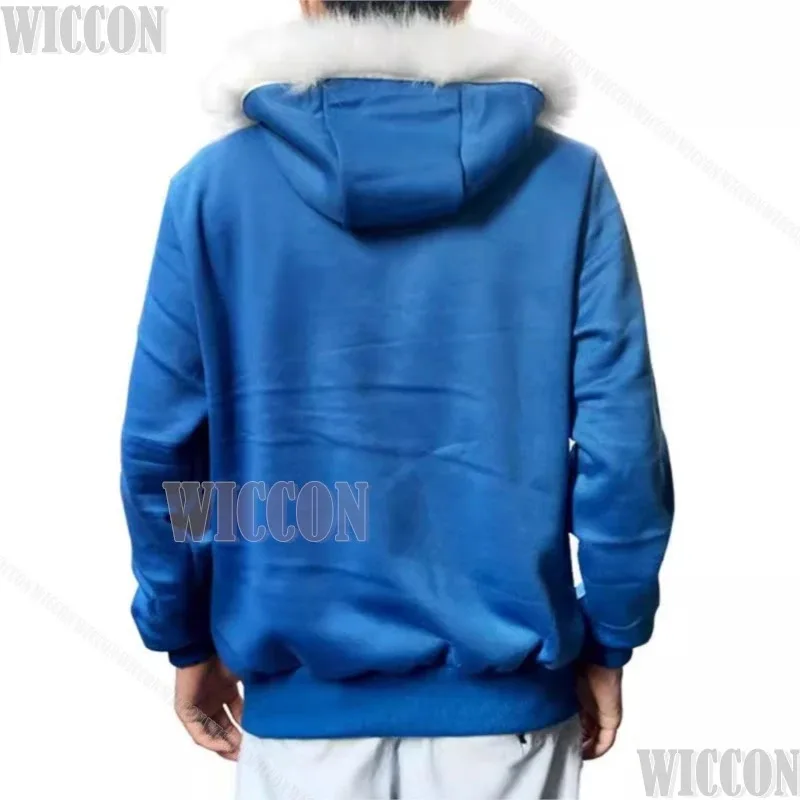 أزياء Sans Brothers Game Undertale التأثيرية معطف أزرق وياقة من الفرو مع قلنسوة مقاس S-5XL لحفلات الهالوين للنساء Mk;3,c'5.b;8'