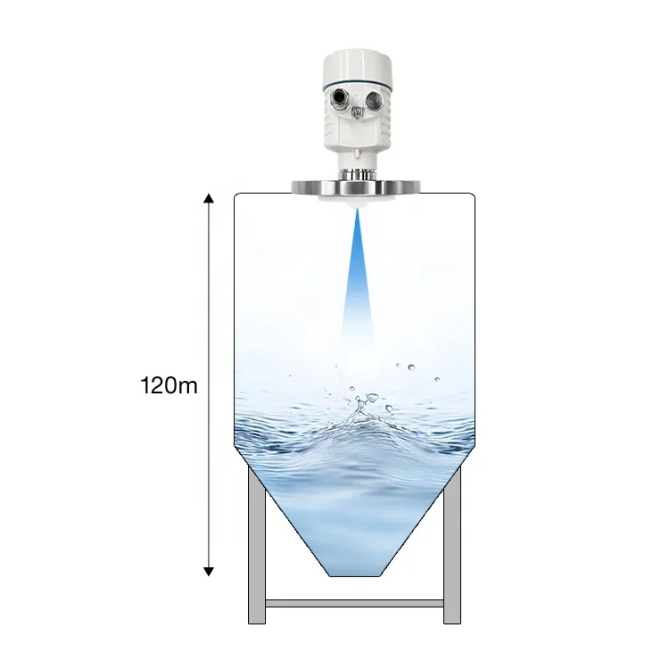 

80GHz Smart FMCW Radar Level Sensor Industrial Grade Stainless Steel Liquid Level Meter and Fuel Level Transmitter