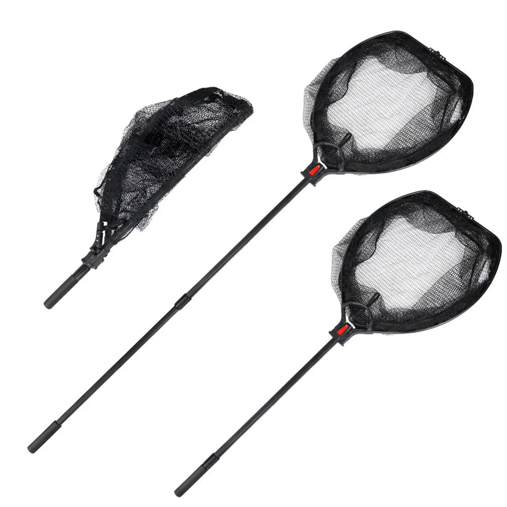 

Folding Landing Net, Extendable Foldable Fishing Net With Telescopic Pole Handle, Portable & Lightweight Folding Fishing Net