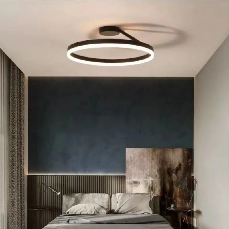 Nordic circular LED ceiling light dimmable dining room, living room central dining table, bedroom pendant light, home decoration