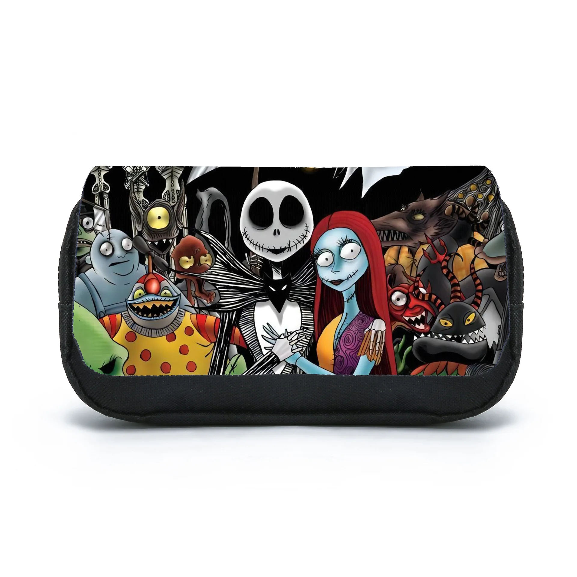 The Nightmare Before Christmas Fully Printed Flap Pen Bag Stationery Box Pencil Case Children\'s Gifts Cartoon School Bag Mochila