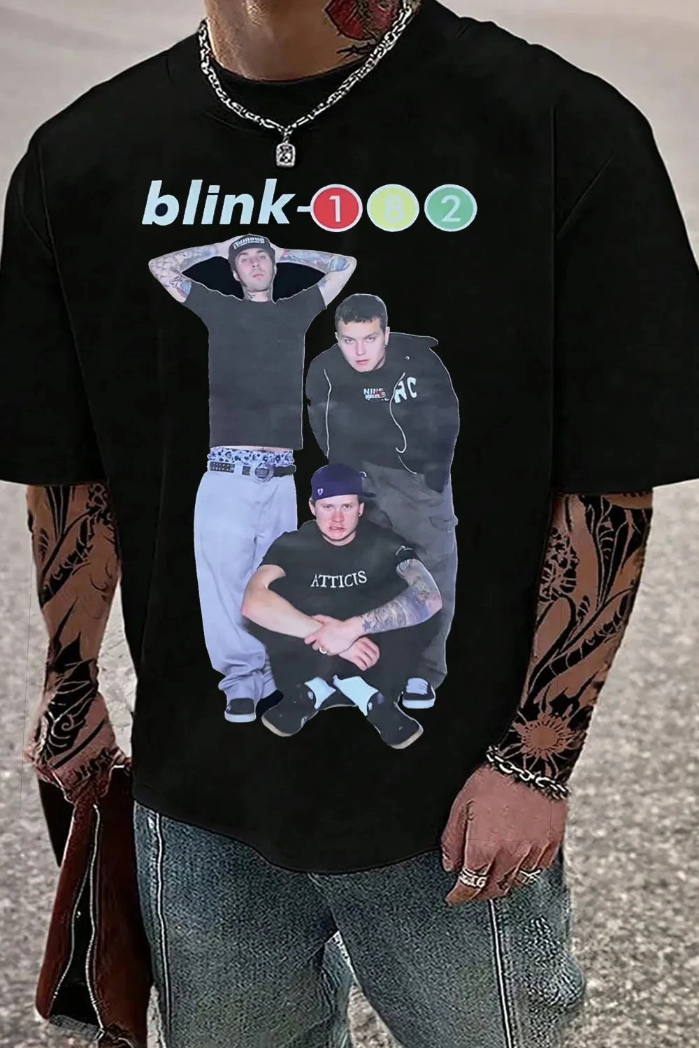 Fashion Blink-182 Band TShirt Mens Womens Cotton Tees Summer Casual Short Sleeve Round Neck Clothing Loose Top Trend Unisex Tee
