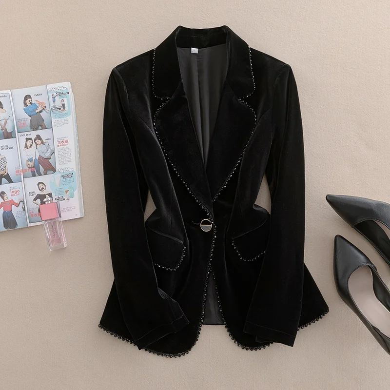 

Новый женский вельветовый костюм 2024 года: повседневный, универсальный, больших размеров, верхняя одежда для весны и осени, комплект из двух предметов, для работы, с длинными рукавами, приталенный крой.