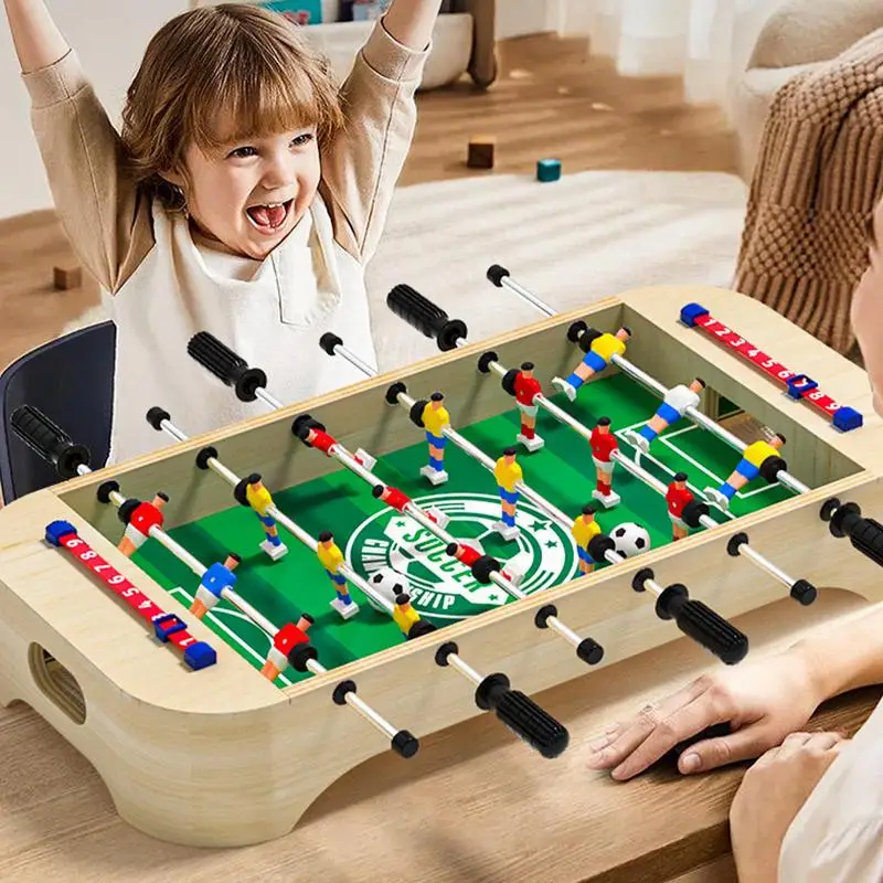 Foosball Table For Kids Wooden Desktop Games Foosball Table Soccer Games Tabletop Foosball Soccer Board Game For Thanksgiving