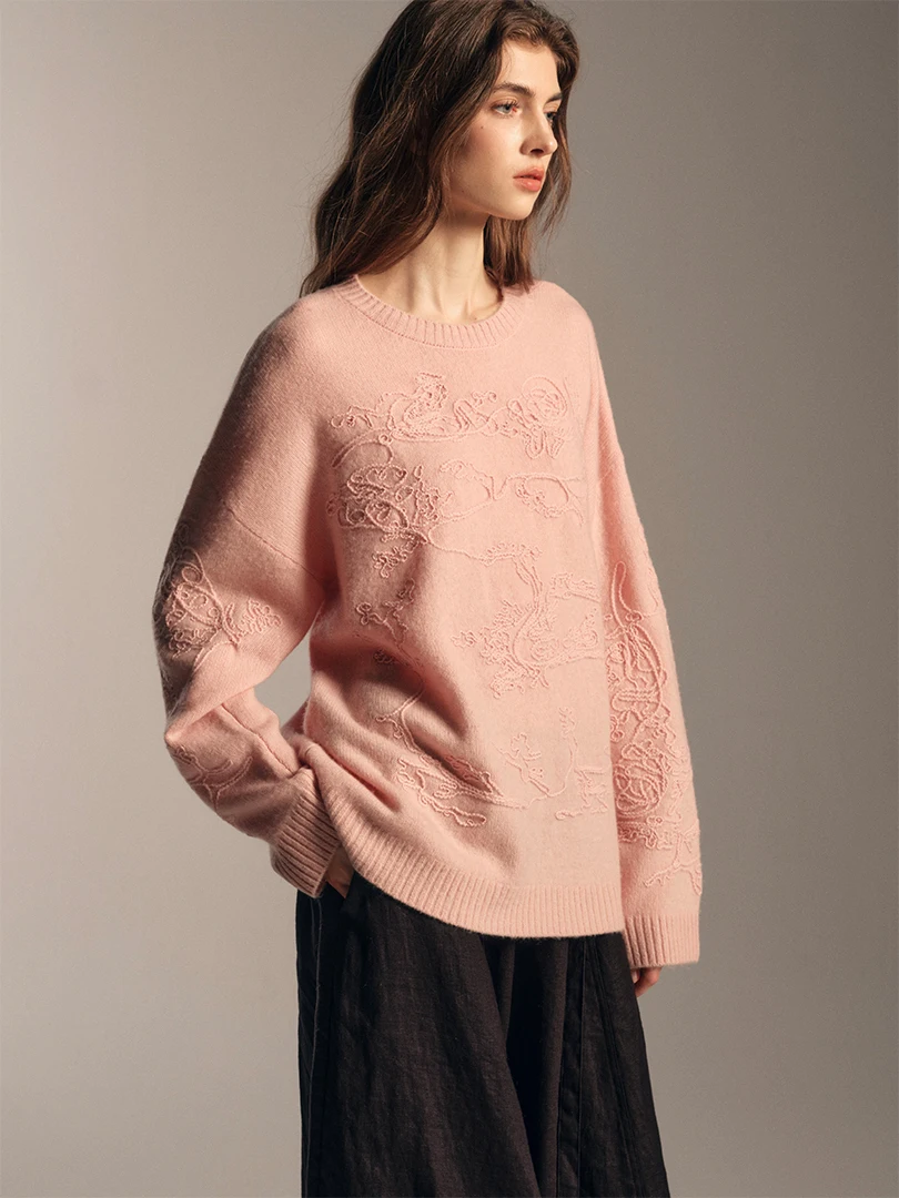 

Мягкий вязаный свитер Softself с круглым вырезом, зимний, универсальный, новый, из смесовой шерсти, теплый, для повседневной носки, модный, с длинными рукавами