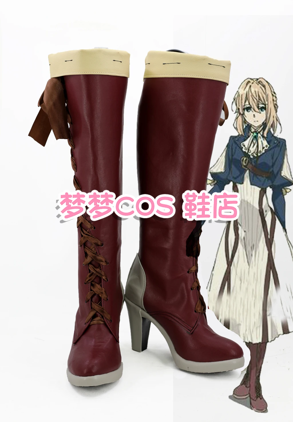 

Violet Evergarden Обувь для косплея Сапоги Хэллоуин Аниме Карнавальные сапоги
