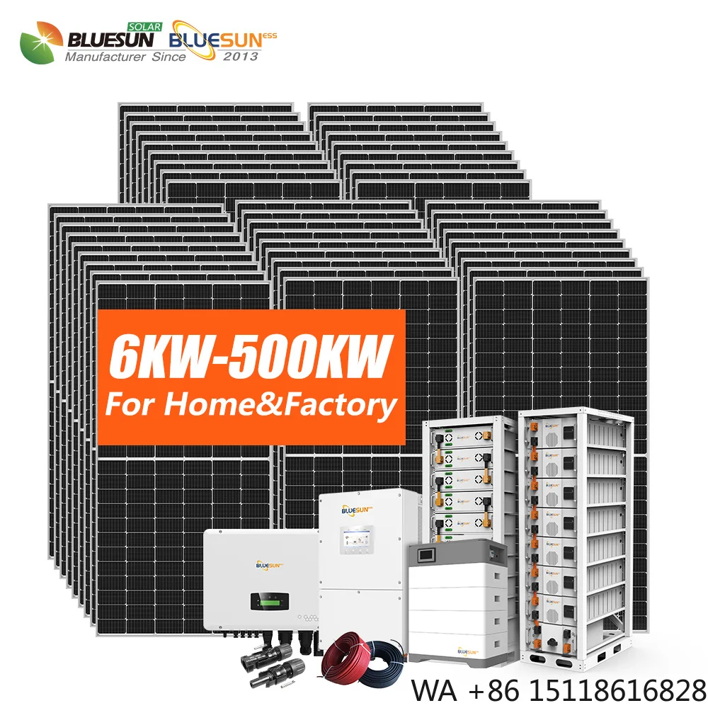 Bluesun 3kw 5kw 6kw 8kw 10kw 15kw 20kw 30kw Solar Energy System on off Grid Hybrid Solar System for Home