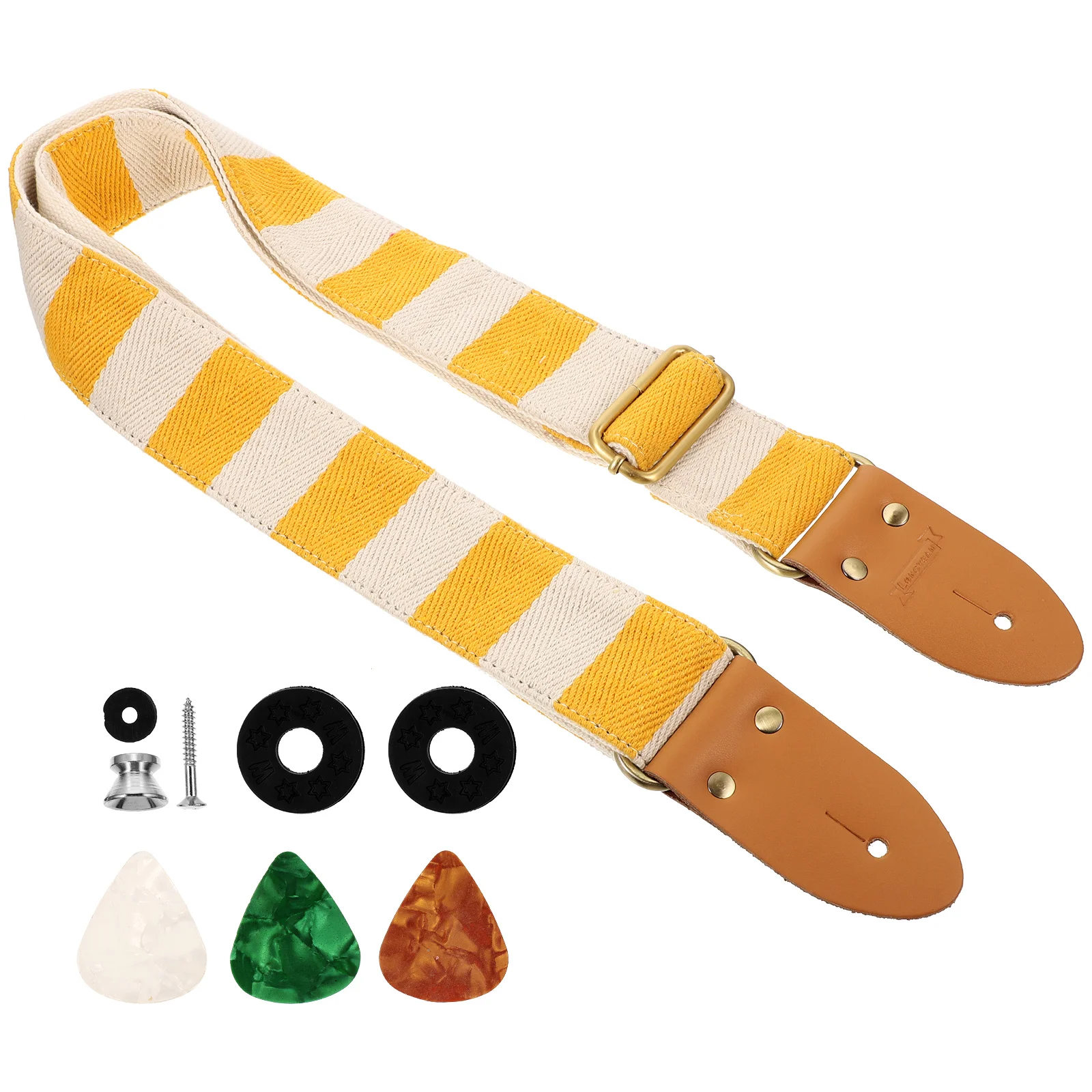 

Striped Guitar Strap Performance Kids Belt Practical Widened Ukulele Shoulder Waist Set Use Part