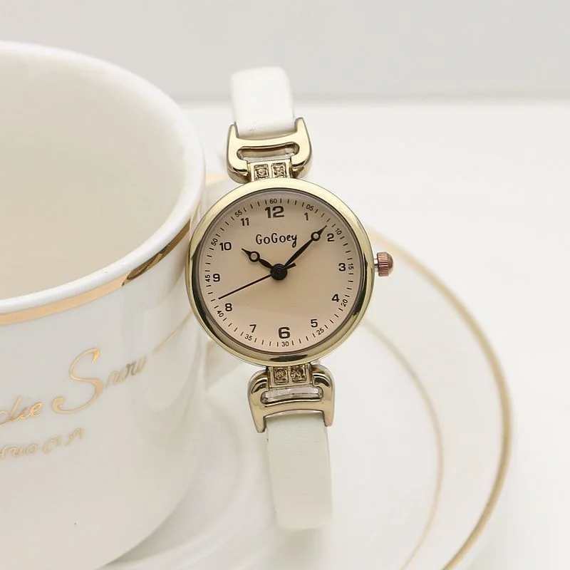 ساعة بحزام رفيع للسيدات، ساعة رقمية صغيرة الحجم